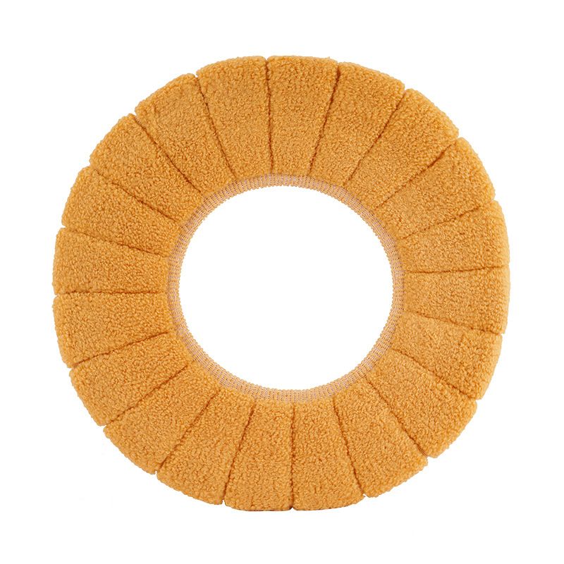 Bathroom Soft Thicker Warmer Stretchable Washable Cloth Toilet Seat Cover Pads