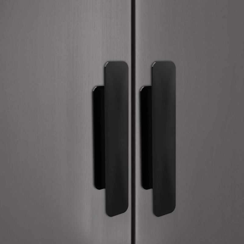 Self-Stick Instant Cabinet Drawer Handles Pulls Plastic Drawer Push Pull view 4