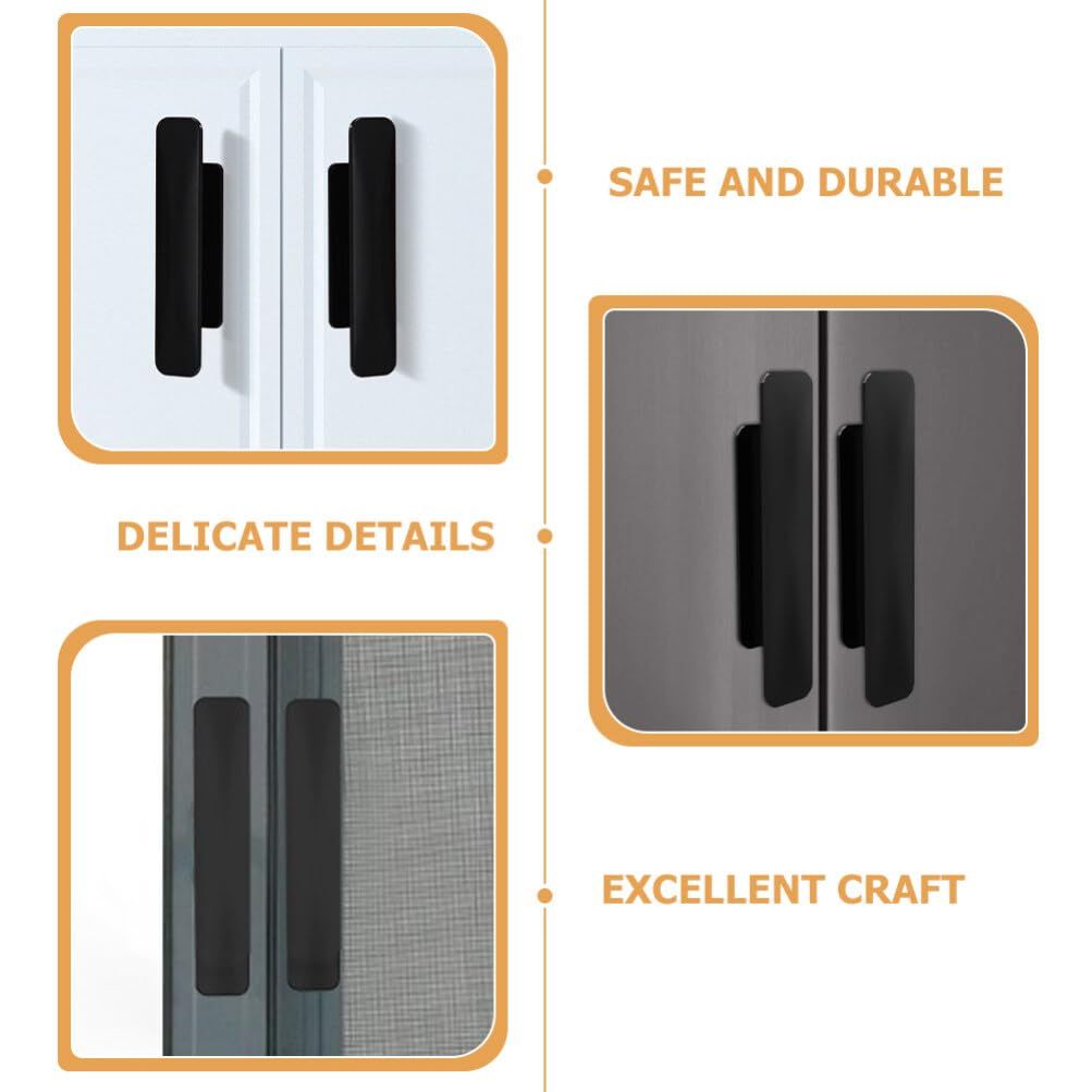 Self-Stick Instant Cabinet Drawer Handles Pulls Plastic Drawer Push Pull view 9