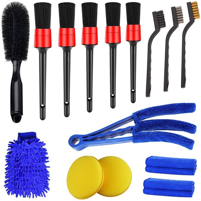 Car Detailing Brushes Kit 18pcs Auto Detailing Brushes Set for Car Seat view 10