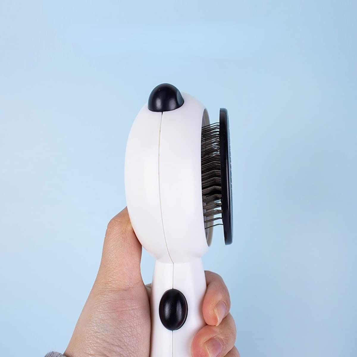 Cat Grooming Brush Panda-shaped Adorable Shedding Brush Massage Tool for view 7