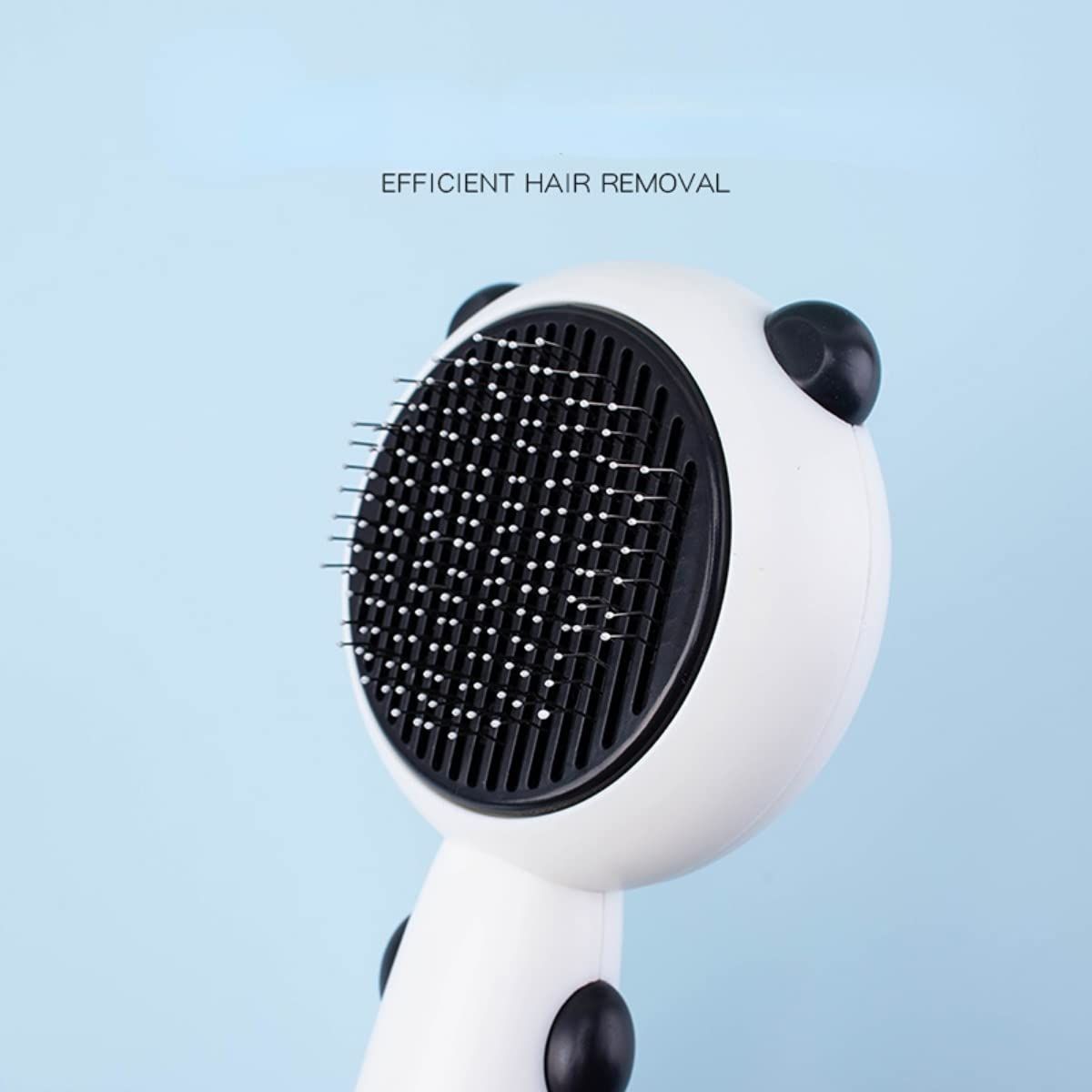 Cat Grooming Brush Panda-shaped Adorable Shedding Brush Massage Tool for view 9