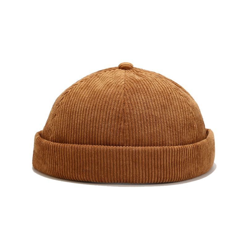 Unisex Solid Color Vintage Rolled Cuff Hat No Harbour Hats Street Outdoors view 3