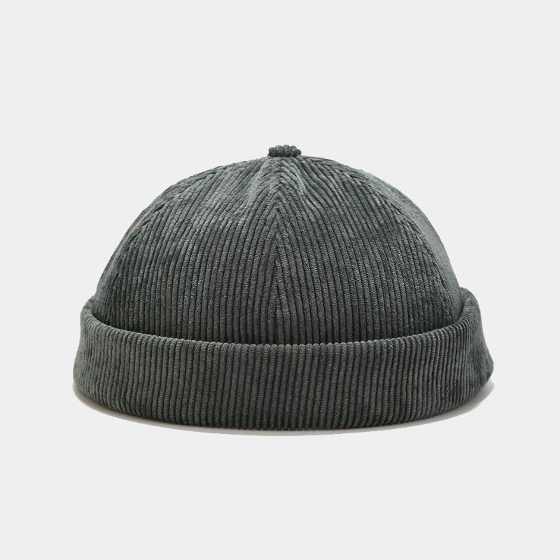 Unisex Solid Color Vintage Rolled Cuff Hat No Harbour Hats Street Outdoors view 5