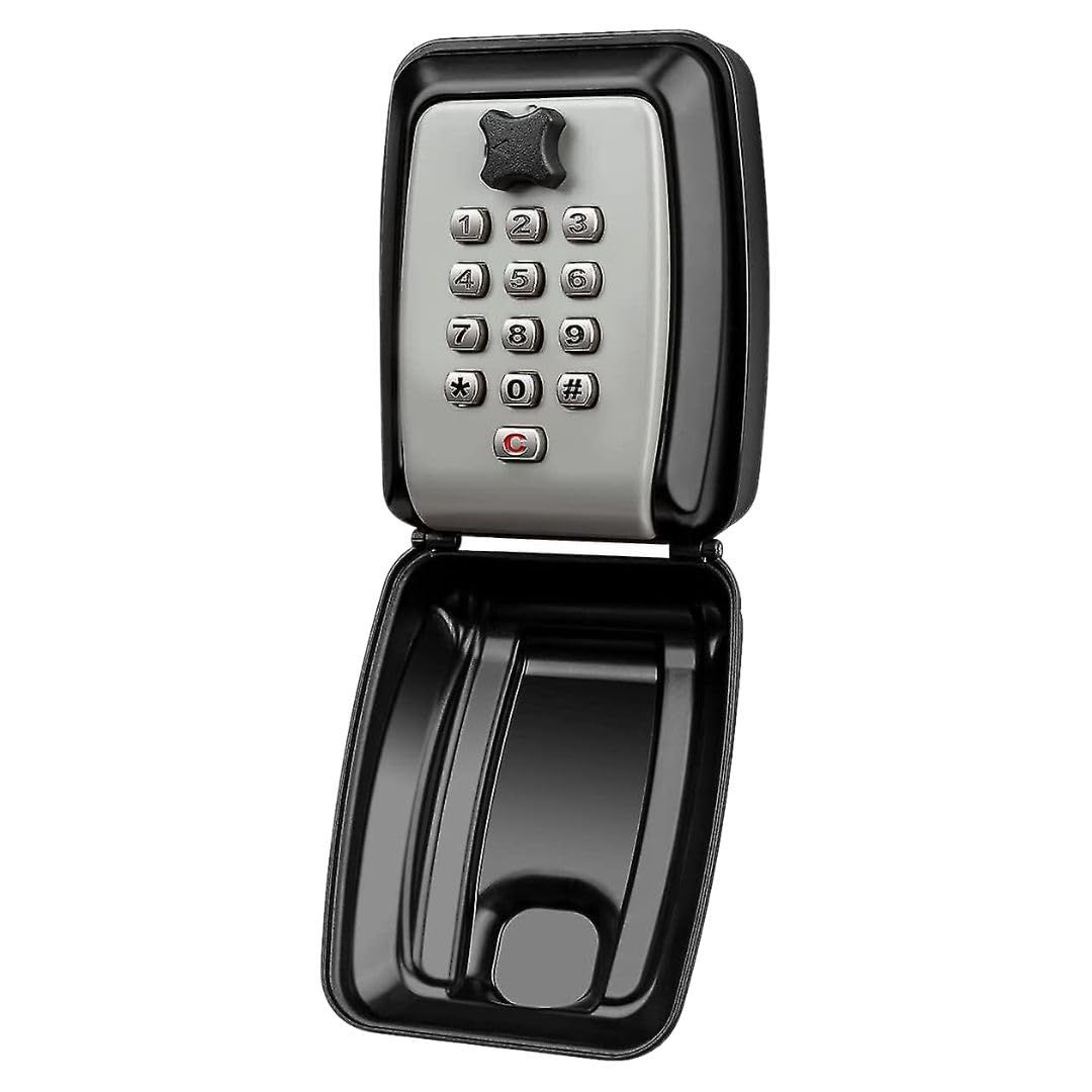 Wall Mounted Lock Box – Punch Button Key Lock Box for House Keys – Numeric view 2