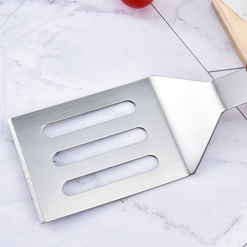 Metal Spatula 2pcs Fish Spatula Slotted Turner Stainless Steel Egg Grill view 9