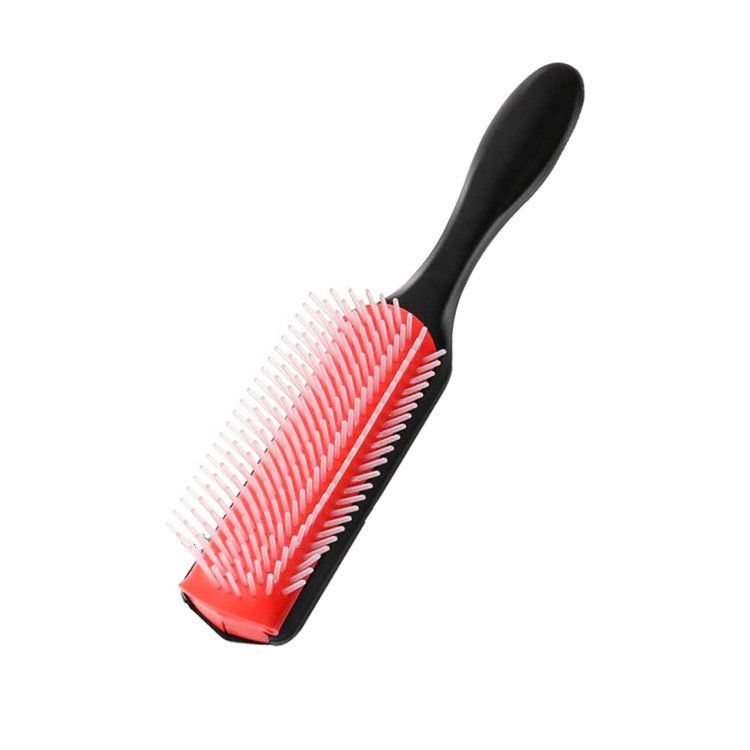9-Rows Cushion Nylon Bristle Hair Brush Women Men Curly Wet or Dry Hair view 4