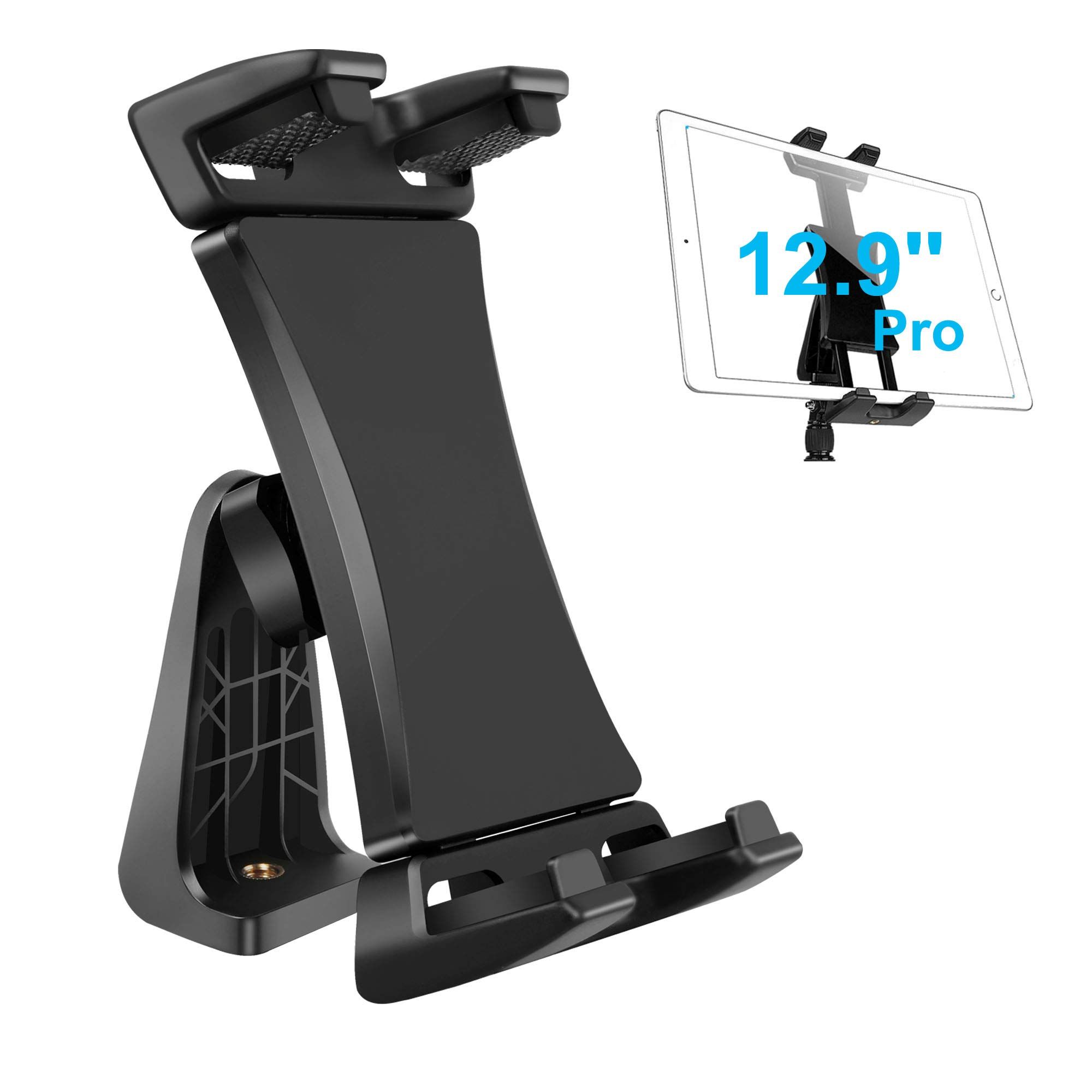 Tripod Mount Adapter 360 Degree Rotatable Universal Tablet Clamp Holder for view 3