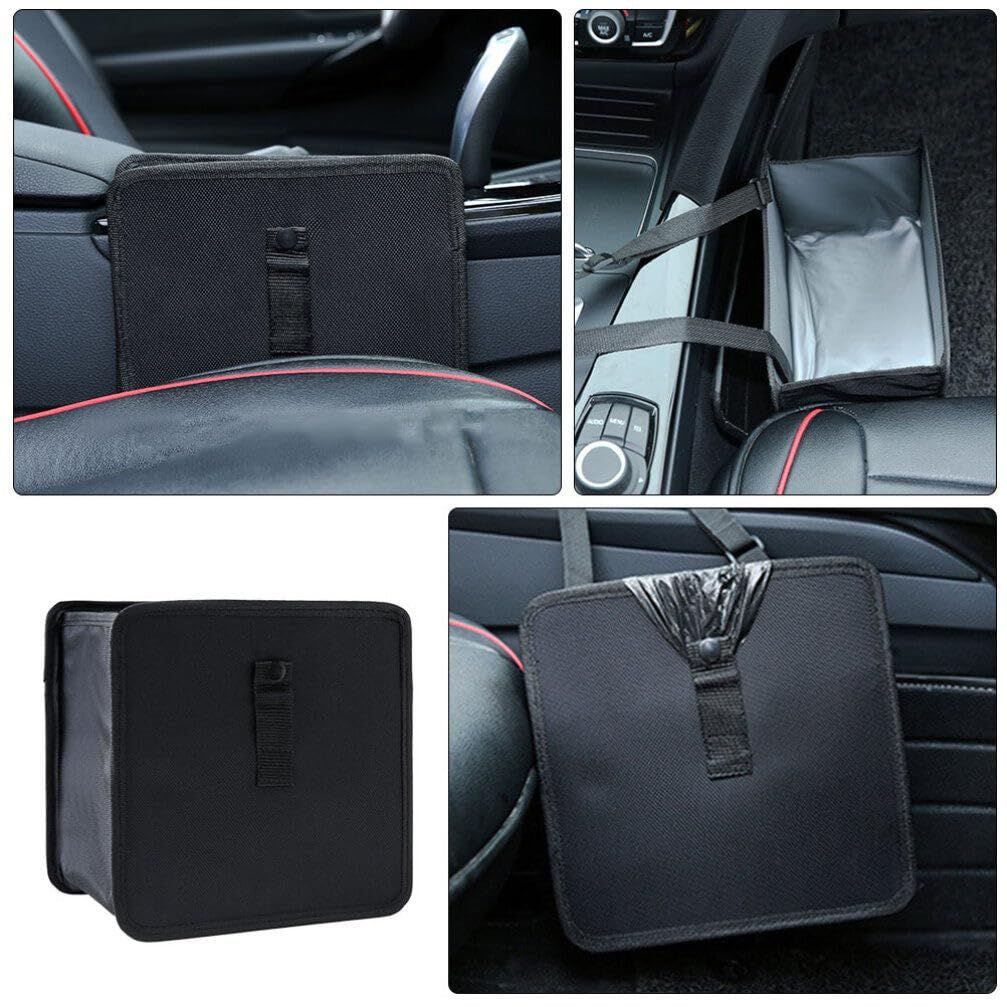 Hanging Car Trash Bag, Leakproof Car Trash Bin Hanging Collapsible Portable view 10