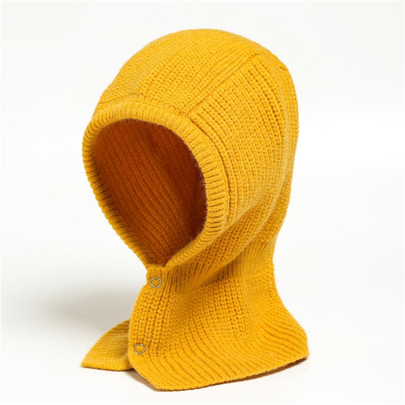 Knitted Pullover Cap Winter Warm Hooded Scarf Hat for Women Men Windproof view 4