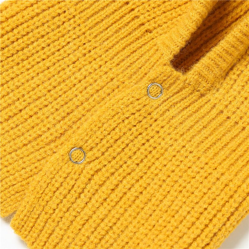 Knitted Pullover Cap Winter Warm Hooded Scarf Hat for Women Men Windproof view 10