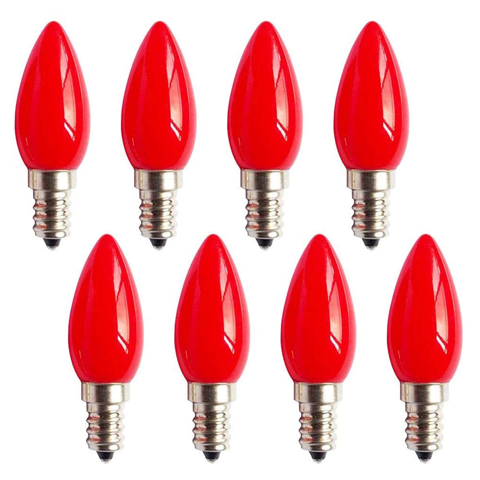 E12 Bulb Red LED Color Light Bulbs 1W LED Bulb Transparent Night Light Bulb view 2