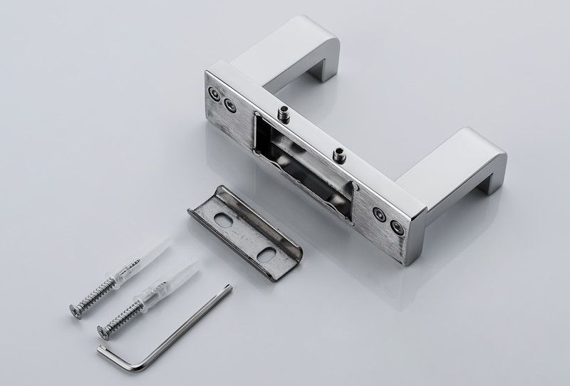 Double Hook in Chrome Wall Mounted Double Towel Hook in Polished Chrome Sirius view 10