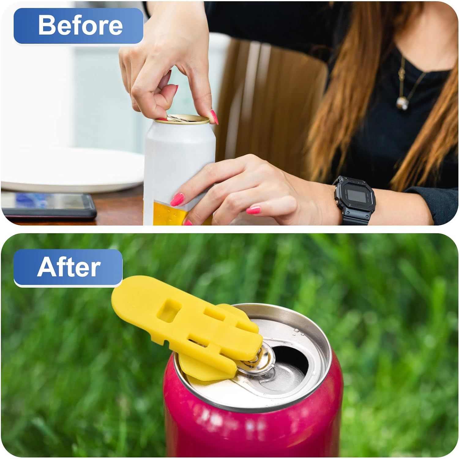 Manual Easy Can Opener, Beverage Can Cover Protector, Plastic Can Openers for view 6
