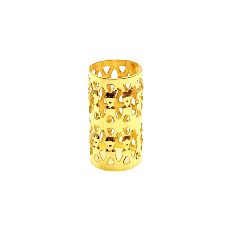 100pcs Braiding , Silver Gold Hair Coil Meal Cuffs Tubes DIY Braid Rings for view 2