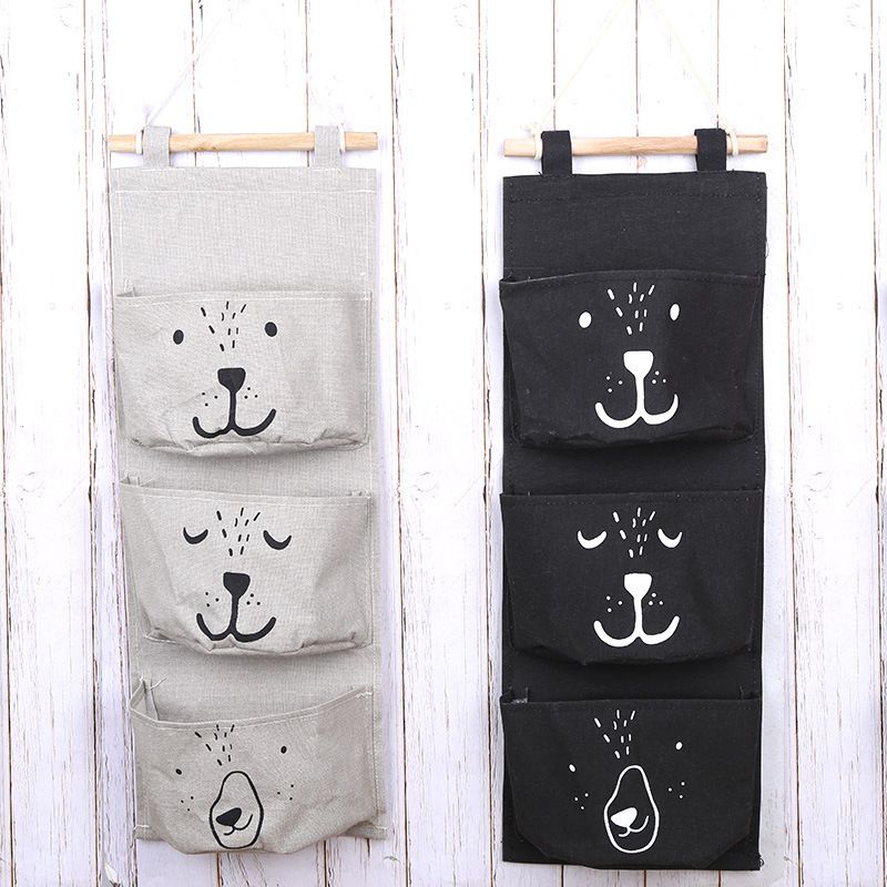 Large Wall Hanging Organizer with 3 Storage Pockets-Space saver for Playroom view 2