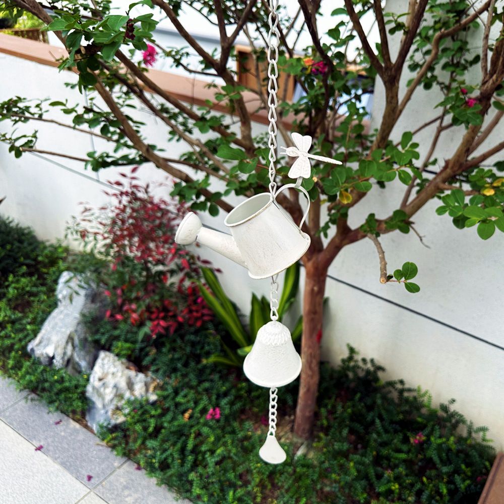 Dragonfly on Watering Can Rain Chain view 5