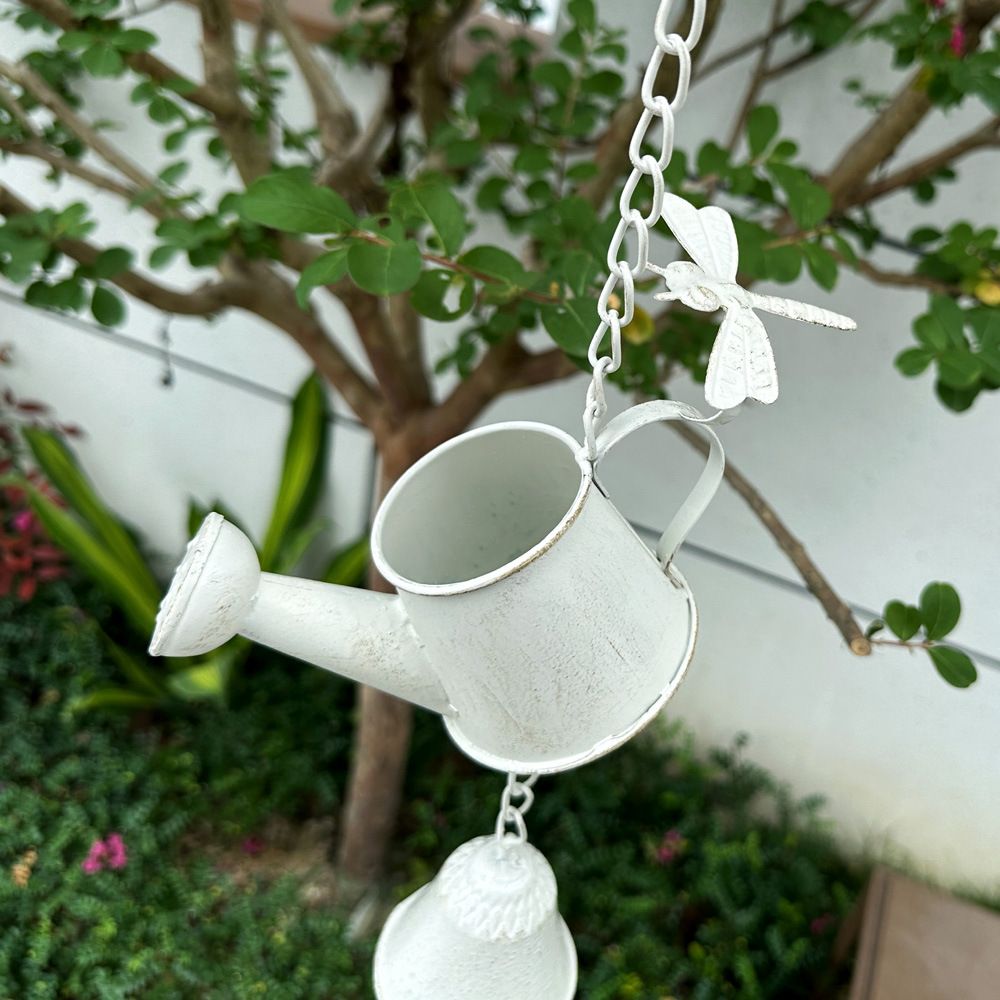 Dragonfly on Watering Can Rain Chain view 7