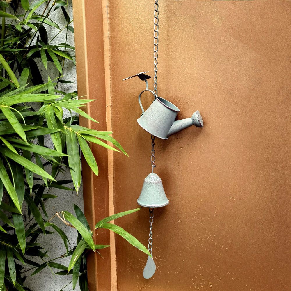 Dragonfly on Watering Can Rain Chain view 8