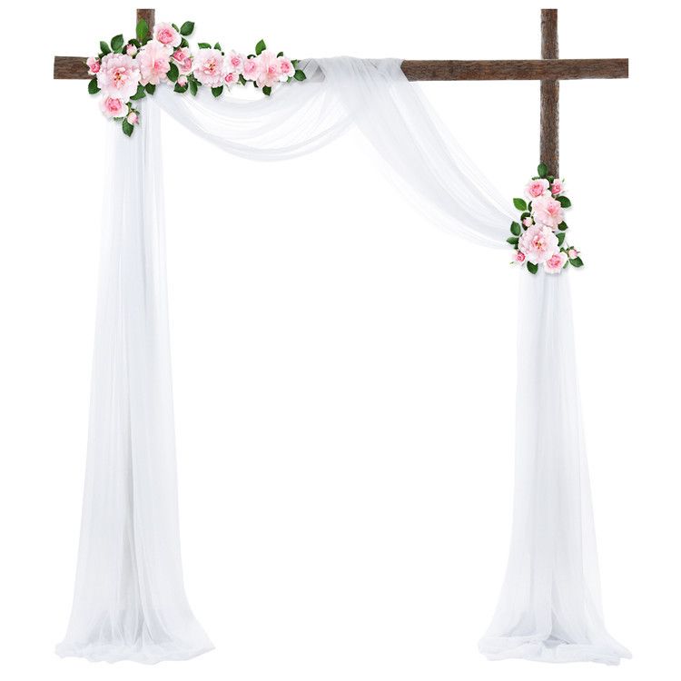 Wedding Arch Draping Fabric 1 Panel of 50*570cm White Chiffon Drapery for