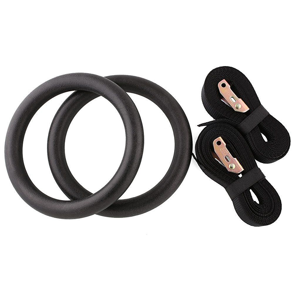 Gymnastic Rings, Exercise Olympic Rings with Adjustable Straps, Steel Buckles view 5