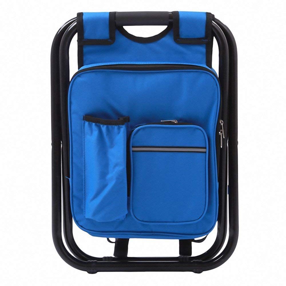 Backpack Chair Foleable Camping Fishing Stool with Cooler Insulated Bags view 4
