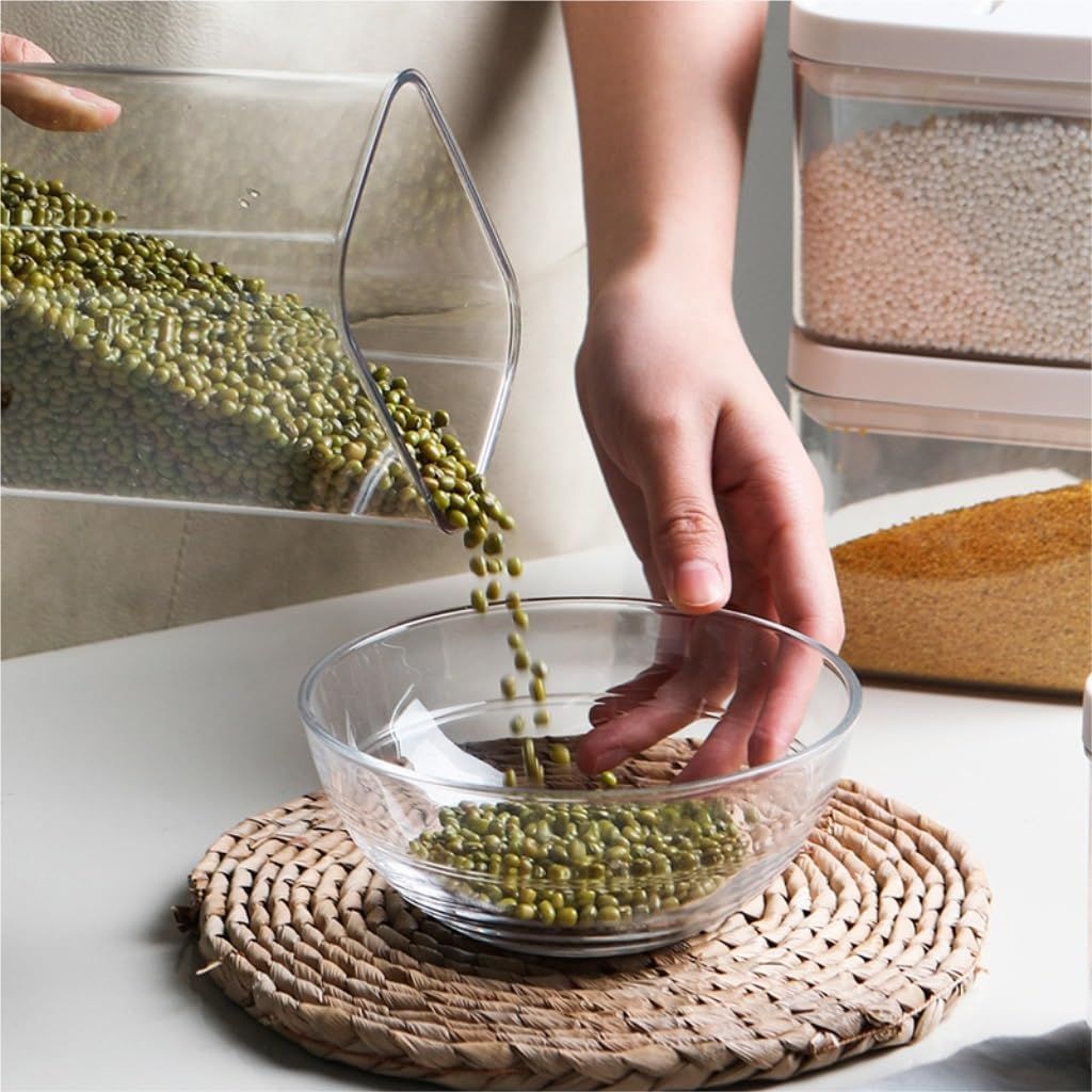 Food Storage Kitchen Storage Sealed Canned Grain Storage Box Transparent view 8