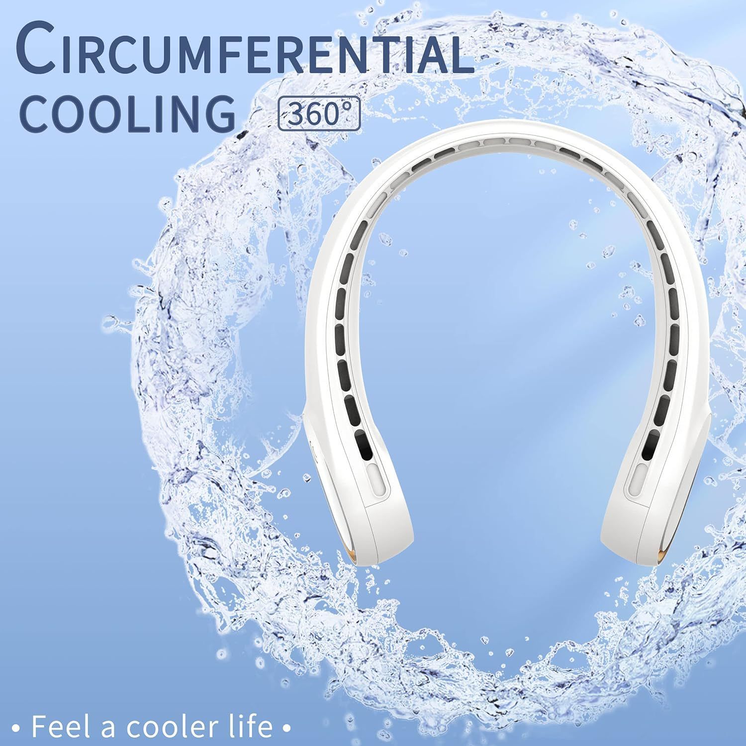 Portable Neck Fan, Bladeless Neck Fan,Battery Operated Neck Fan,Faster view 5