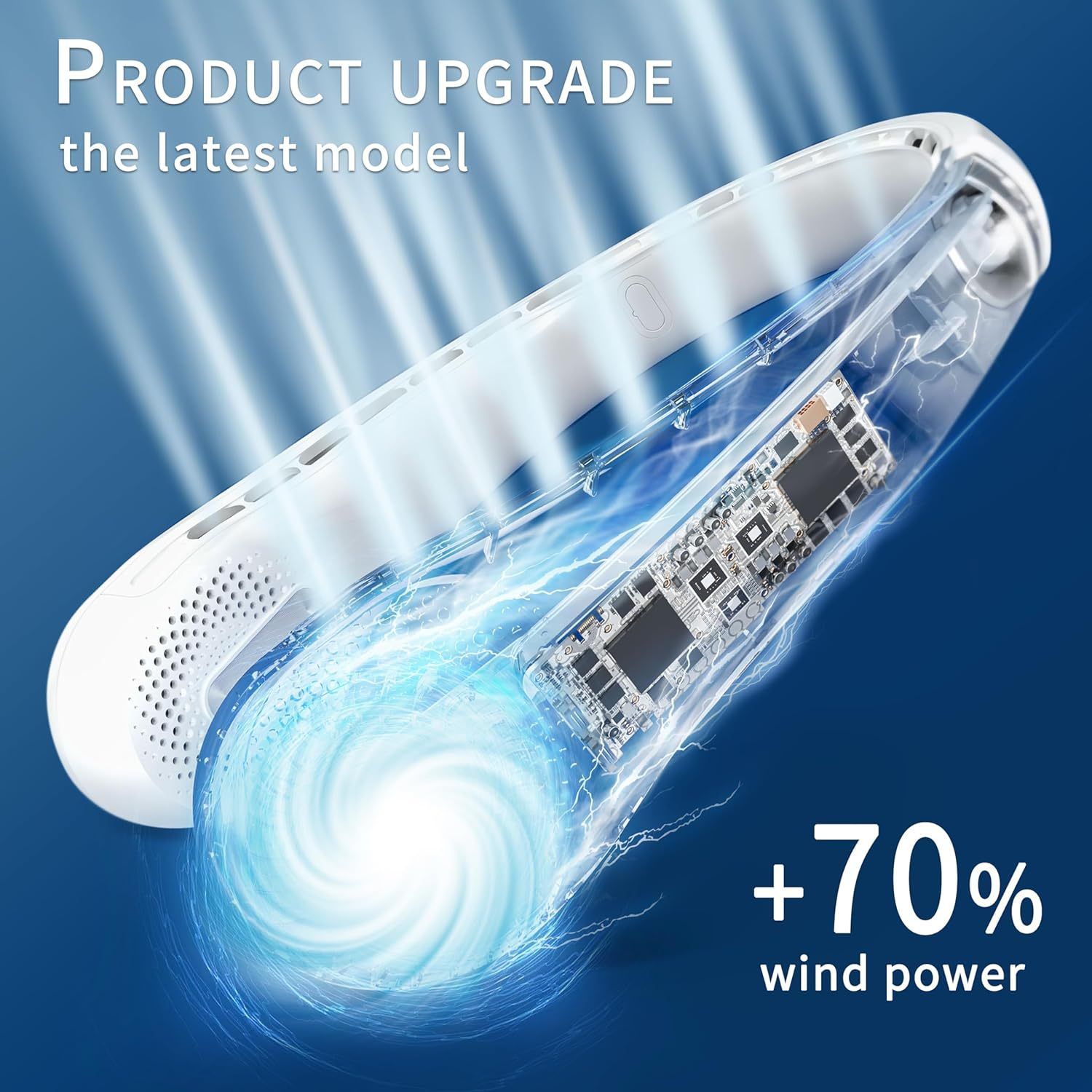 Portable Neck Fan, Bladeless Neck Fan,Battery Operated Neck Fan,Faster view 8