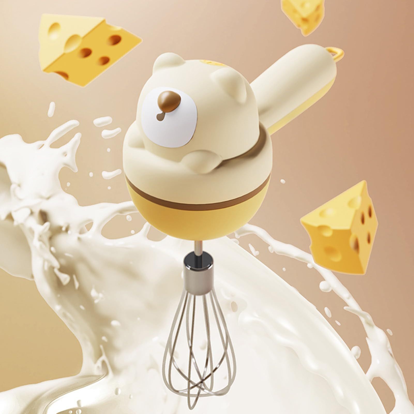 Electric Hand Mixer, Bear Shape Handheld Kitchen Blender, Kitchen Hand Mixer view 5