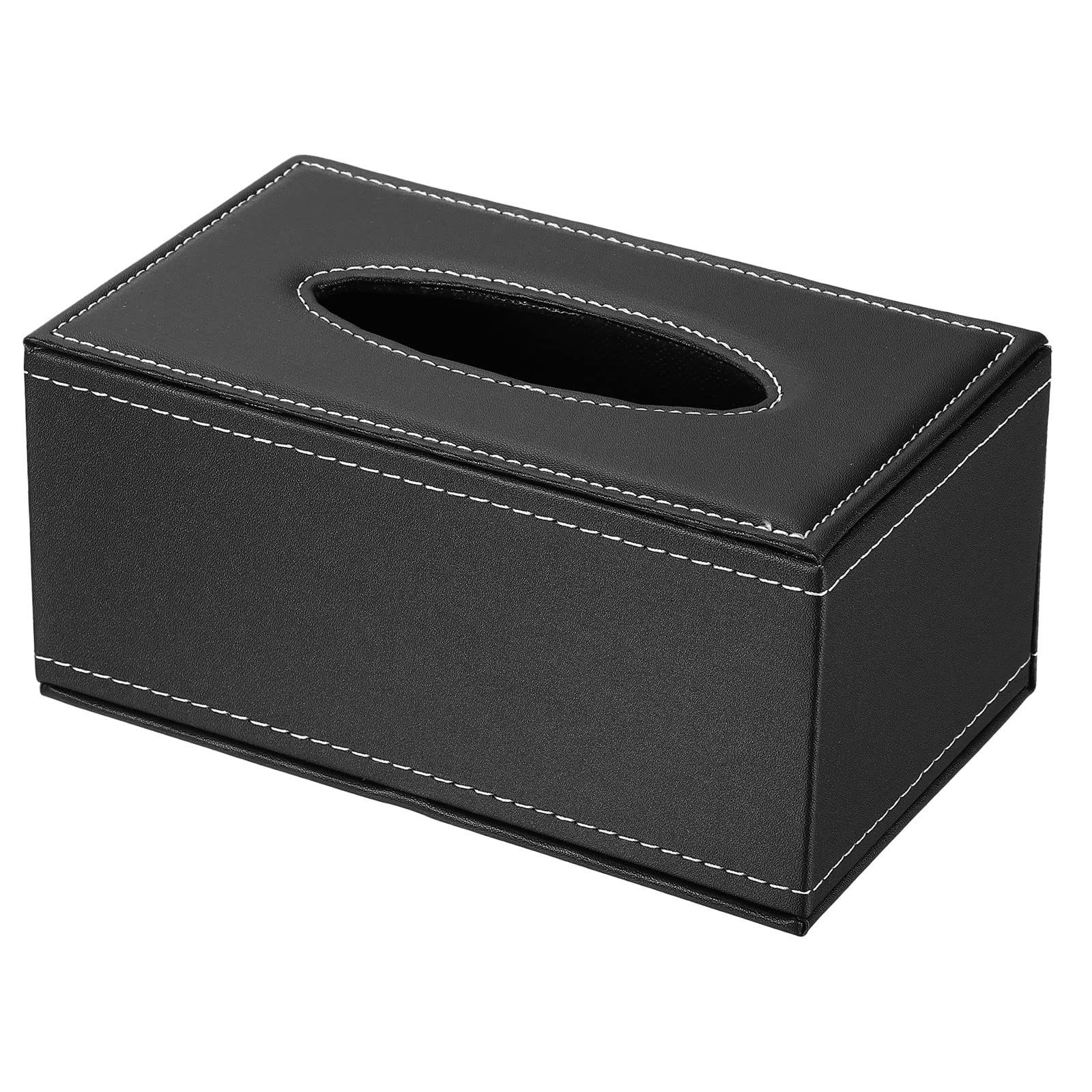 Tissue Box Cover, Leather Rectangle Waterproof Napkin Paper Towel Dispenser