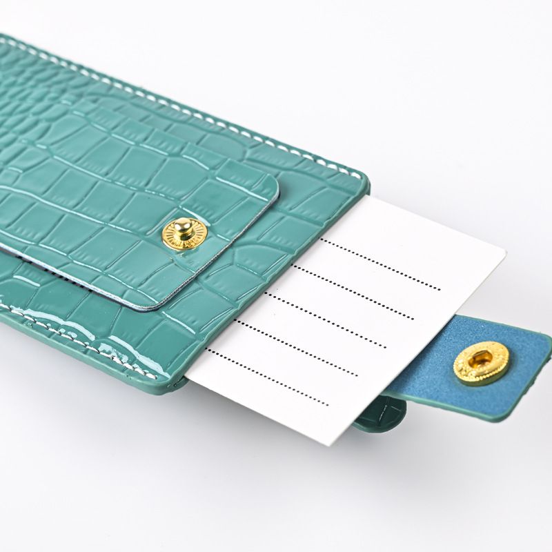 Leather ID Badge Card Holder Wallet with Card Slots view 9