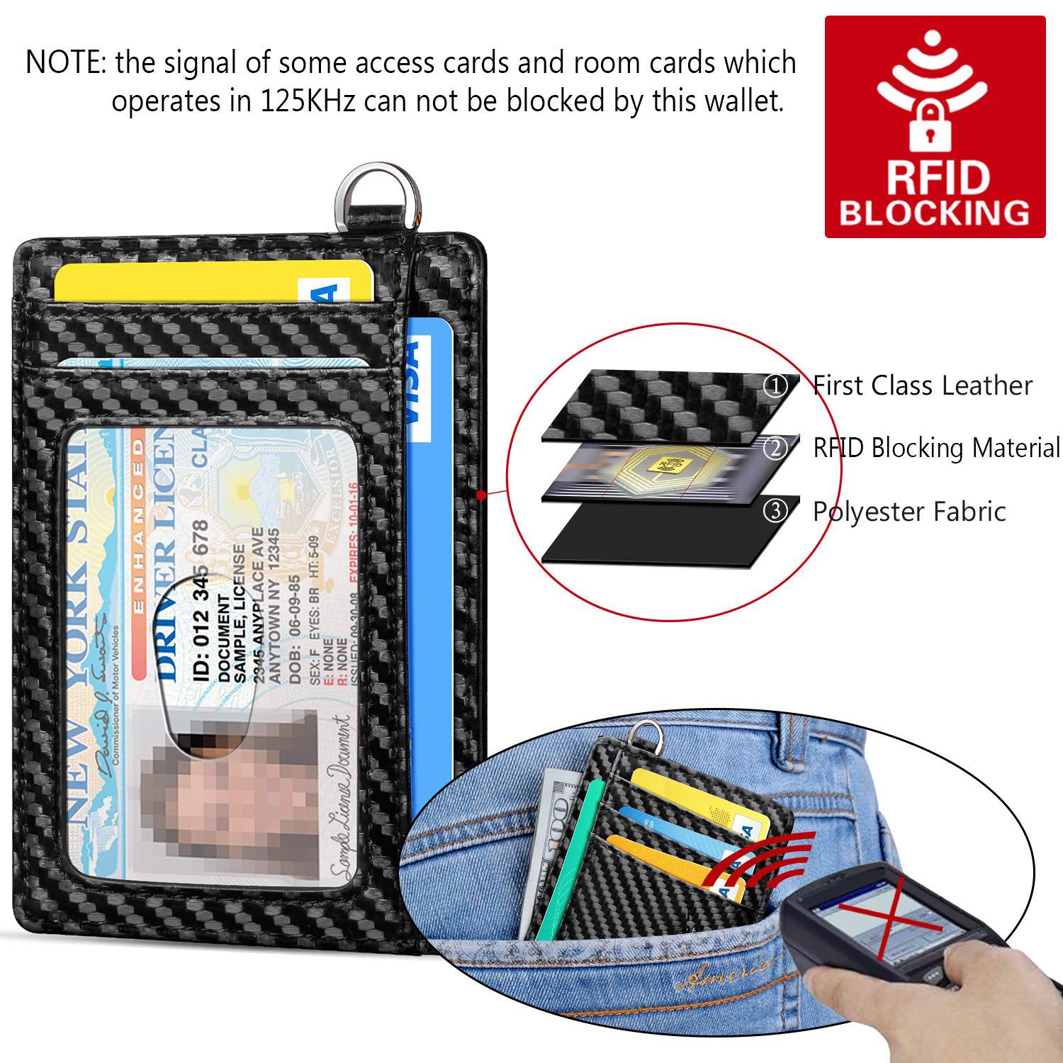 Slim Minimalist Wallet, Front Pocket Wallets,Credit Card Holder for Men & view 6
