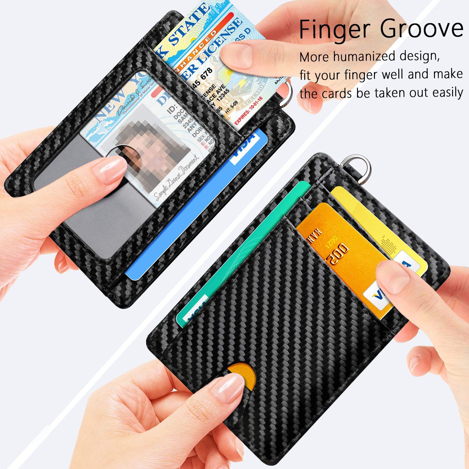 Slim Minimalist Wallet, Front Pocket Wallets,Credit Card Holder for Men & view 10