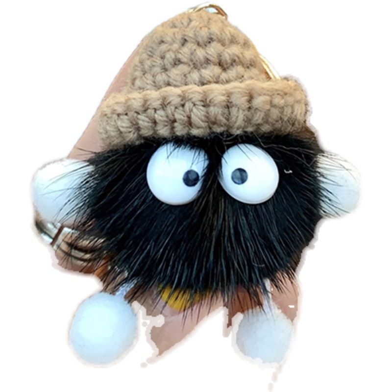 Small Briquette Figures Keychain Pendant Animal Doll Fluffy Key Chain Car view 2