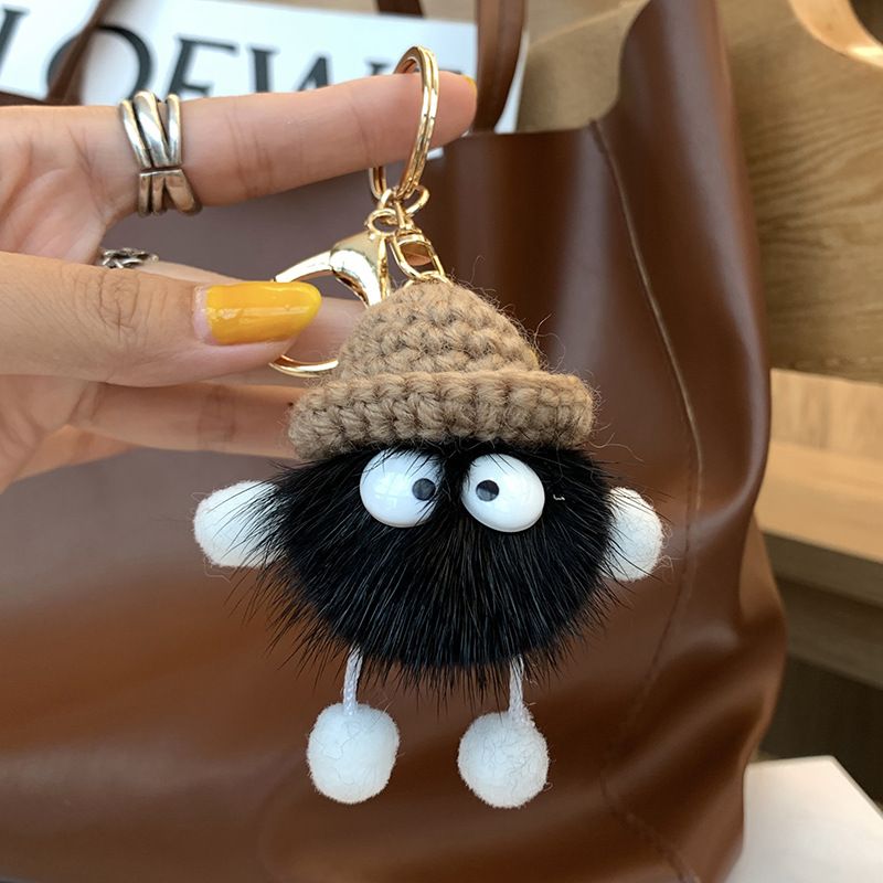 Small Briquette Figures Keychain Pendant Animal Doll Fluffy Key Chain Car view 6