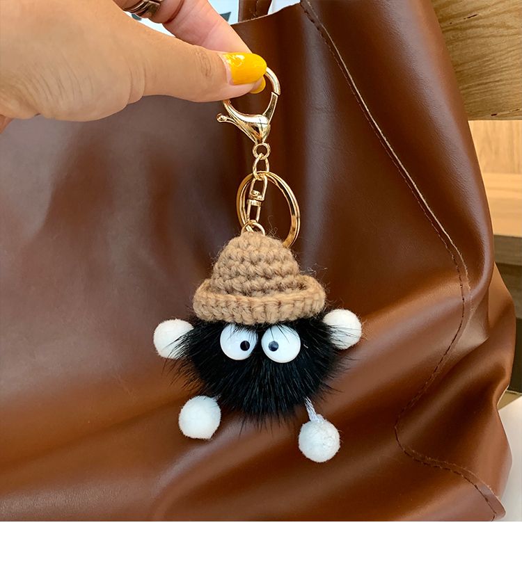 Small Briquette Figures Keychain Pendant Animal Doll Fluffy Key Chain Car view 9