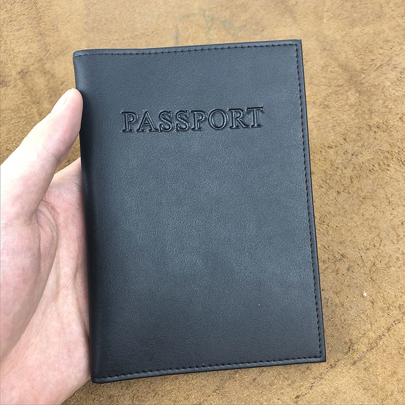 Leather Passport Holder, Passport Travel Wallet Cover Case for Men Women view 3