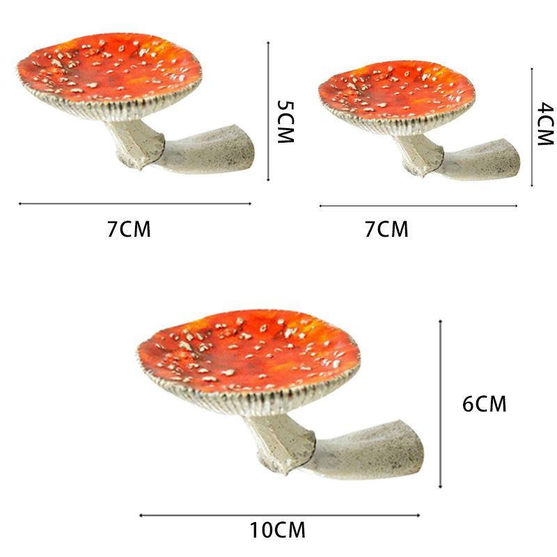Mushroom Shelf 3 Pack Cute Cottage Core Wall Decor Small Floating Mushroom view 9
