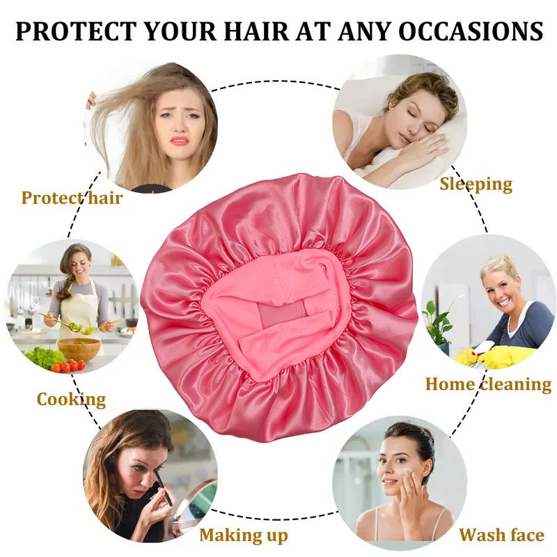 Sleep caps for Women Natural Hair Bonnets Satin Bonnet for Hair Loss Satin view 10