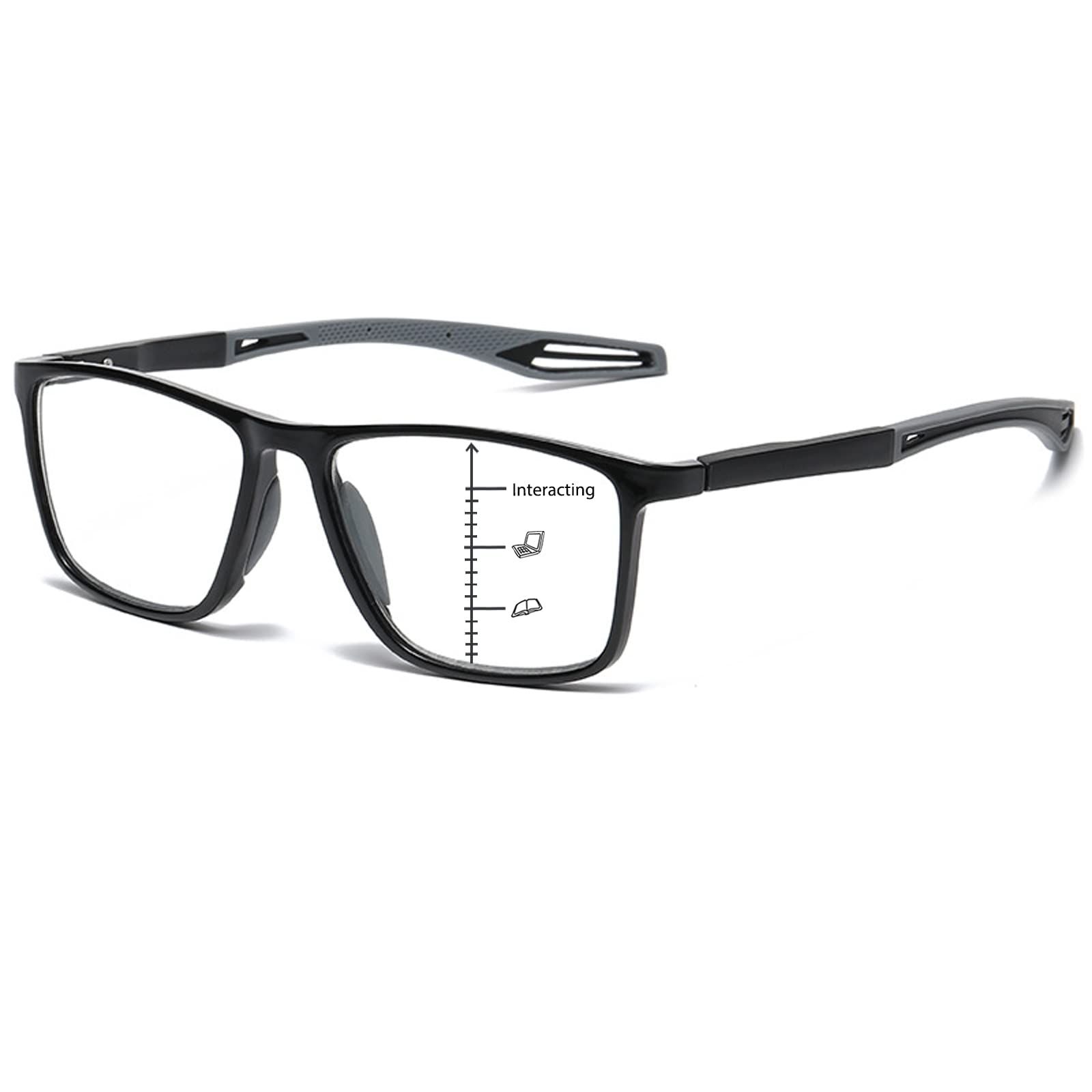 Photochromic Progressive Multifocus Reading Glasses Blue Light Blocking view 2