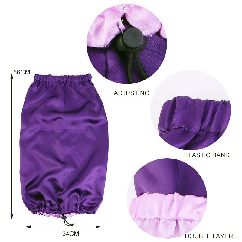 Extra Long Silk Hair Wrap for Sleeping - Night Sleep Bonnet for Curly Hair view 6