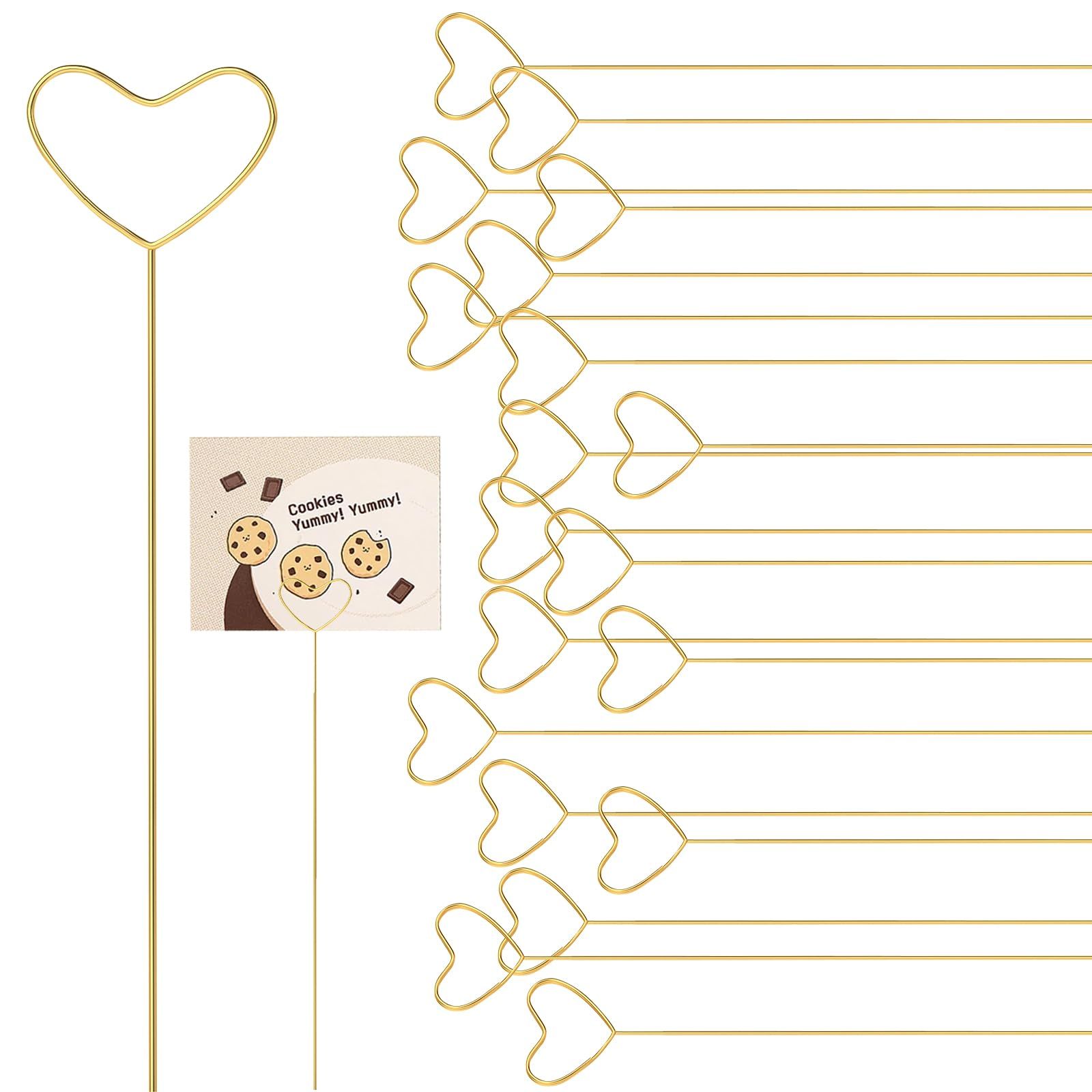 20Pcs Floral Picks Metal Floral Place Card Holder view 2