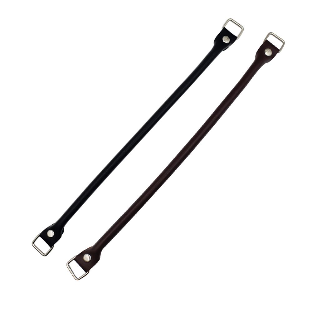 2Pcs Genuine Leather Bag Handles 38cm Purse Straps with Clasp Cowhide Leather view 6