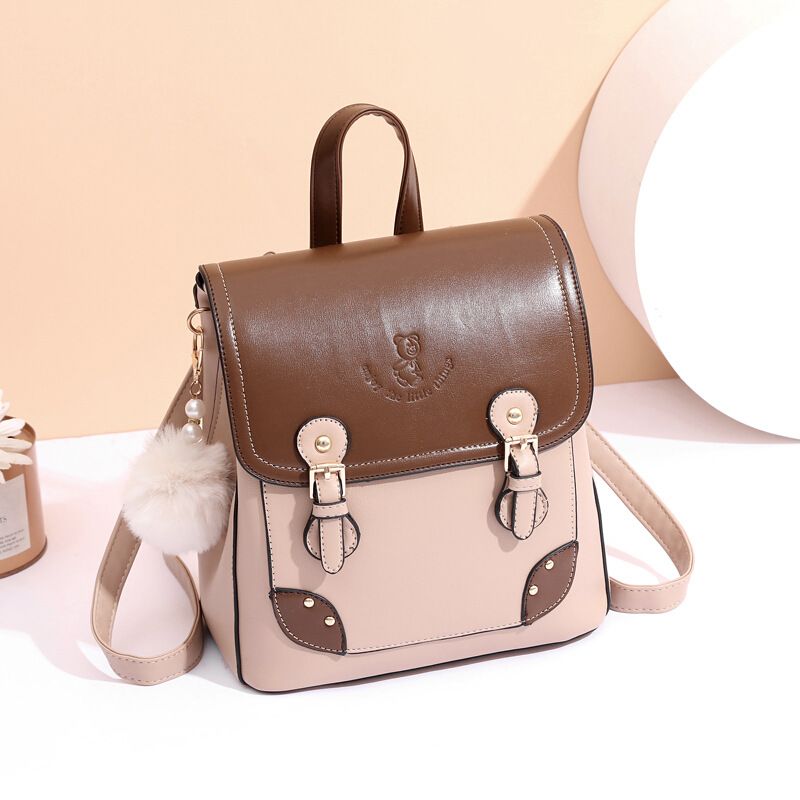 Backpack Purse For Women Cute Fashion Leather Backpack Japanese Style Handbag view 3