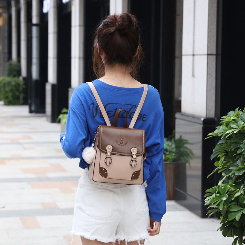 Backpack Purse For Women Cute Fashion Leather Backpack Japanese Style Handbag view 5