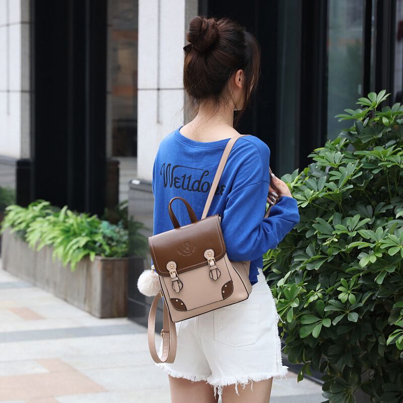 Backpack Purse For Women Cute Fashion Leather Backpack Japanese Style Handbag view 8