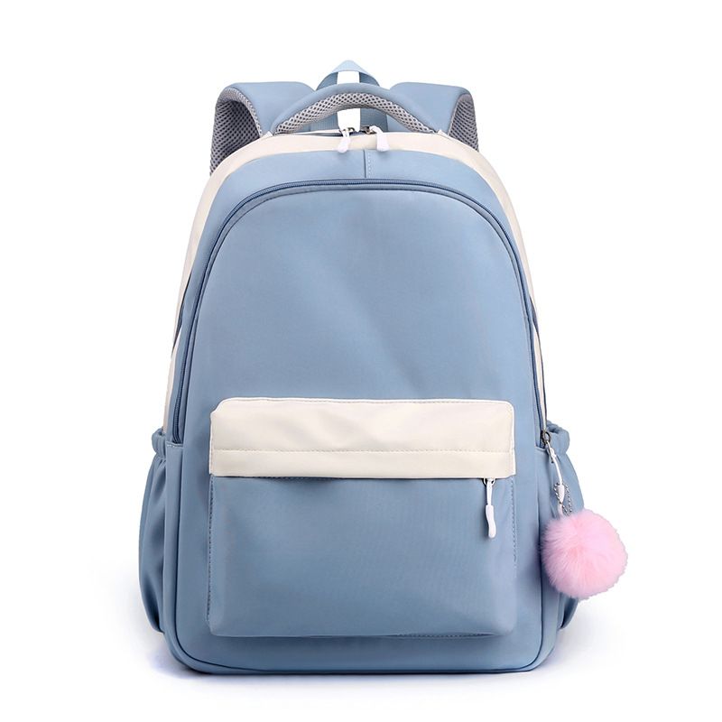 Large Capacity Nylon Backpack with Bear Doll for Women Casual Water-Resistant view 2