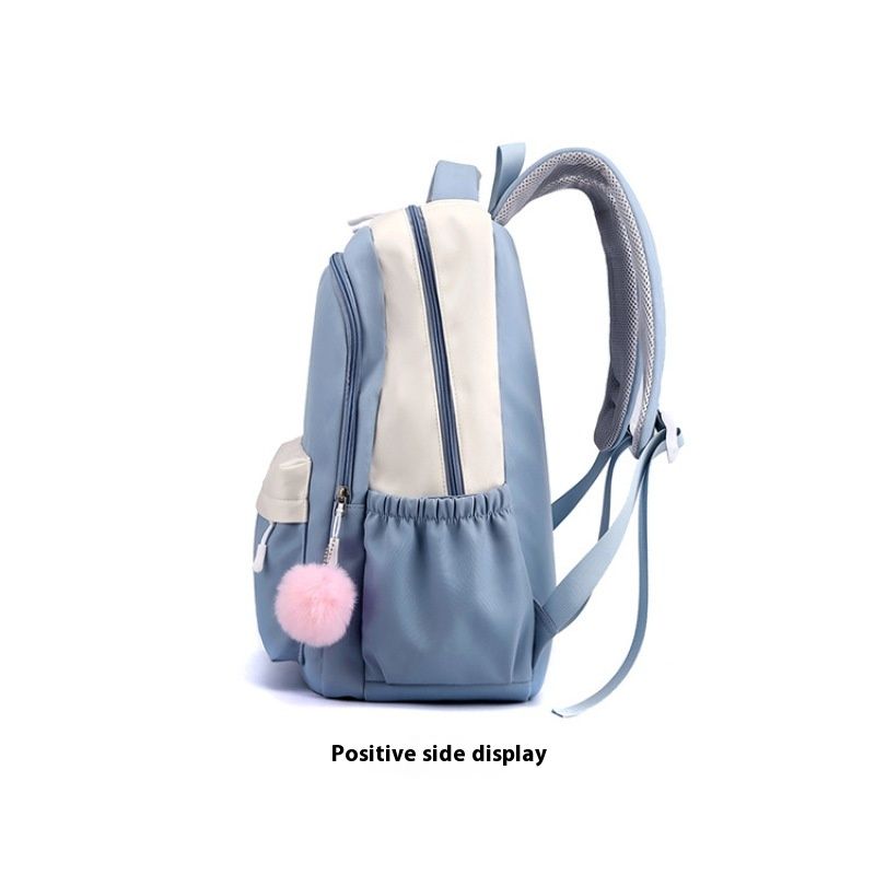 Large Capacity Nylon Backpack with Bear Doll for Women Casual Water-Resistant view 7