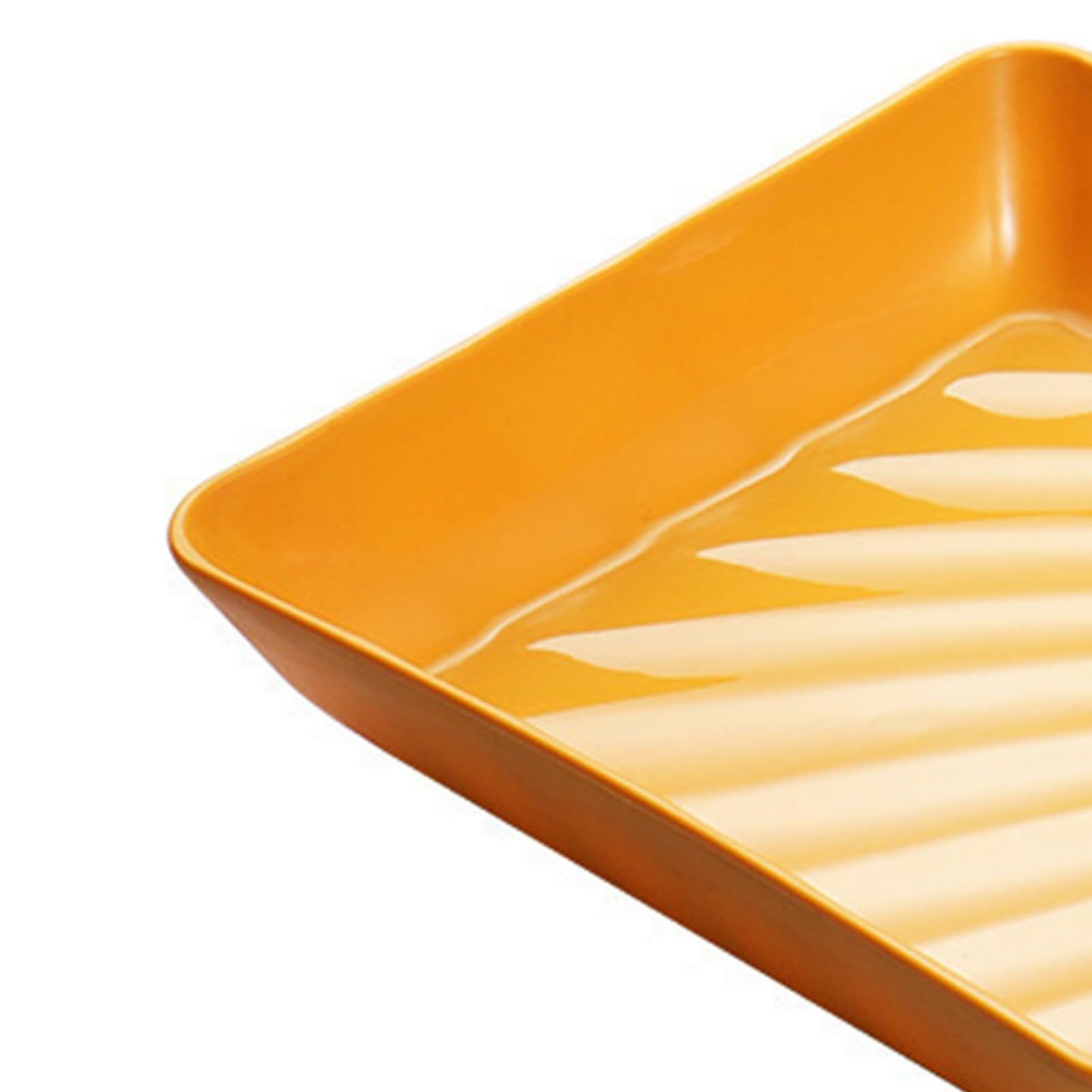 2pcs Plastic Dumpling Plates with Sauce Compartment Square Serving Plates with view 10